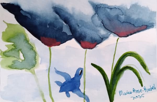 Aquarelle sur papier carte
